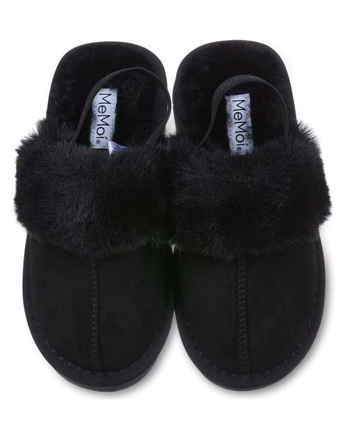 Memoi Little Kids' Fluffy Slide Slingback Slippers In Multi