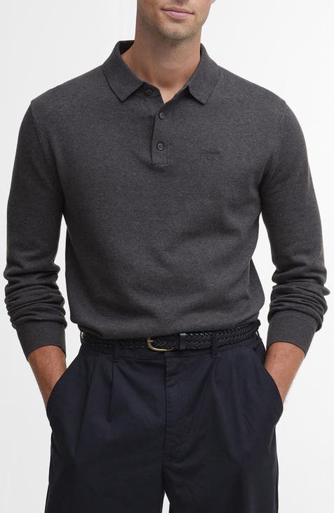 Barbour mens long sleeve polo on sale