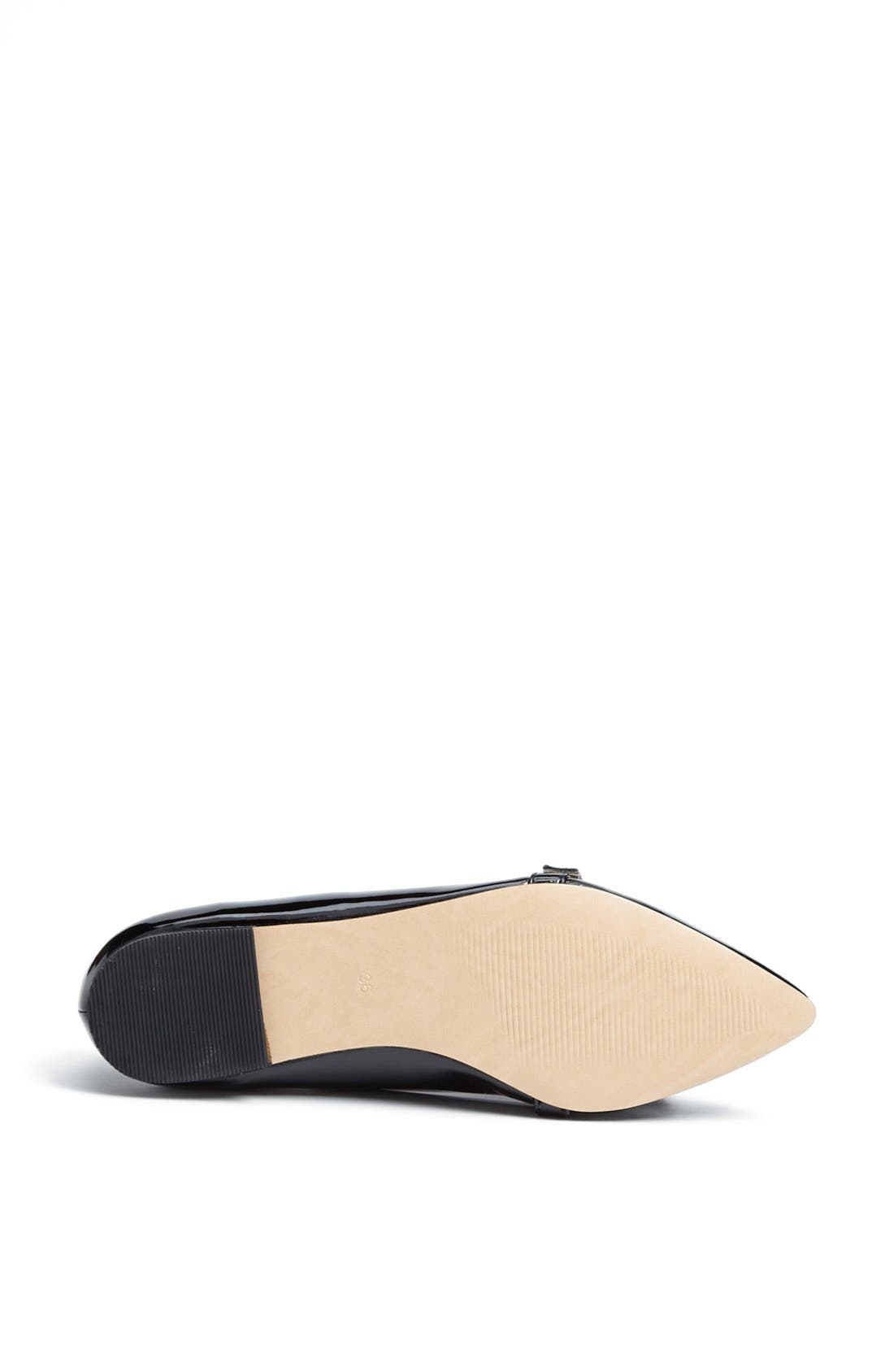 'Hanny' Pointed Toe Flat, Alternate, color, BLACK