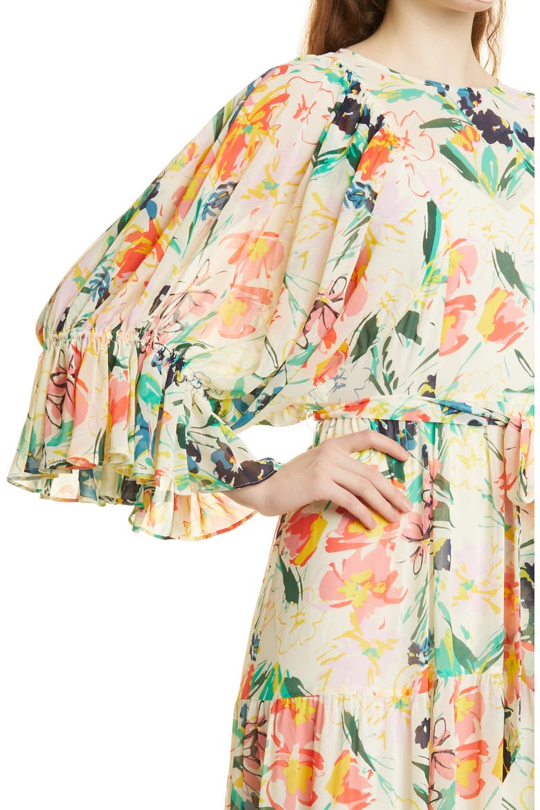 Kyrie Long Sleeve Floral Maxi Dress, Alternate, color, MULTI