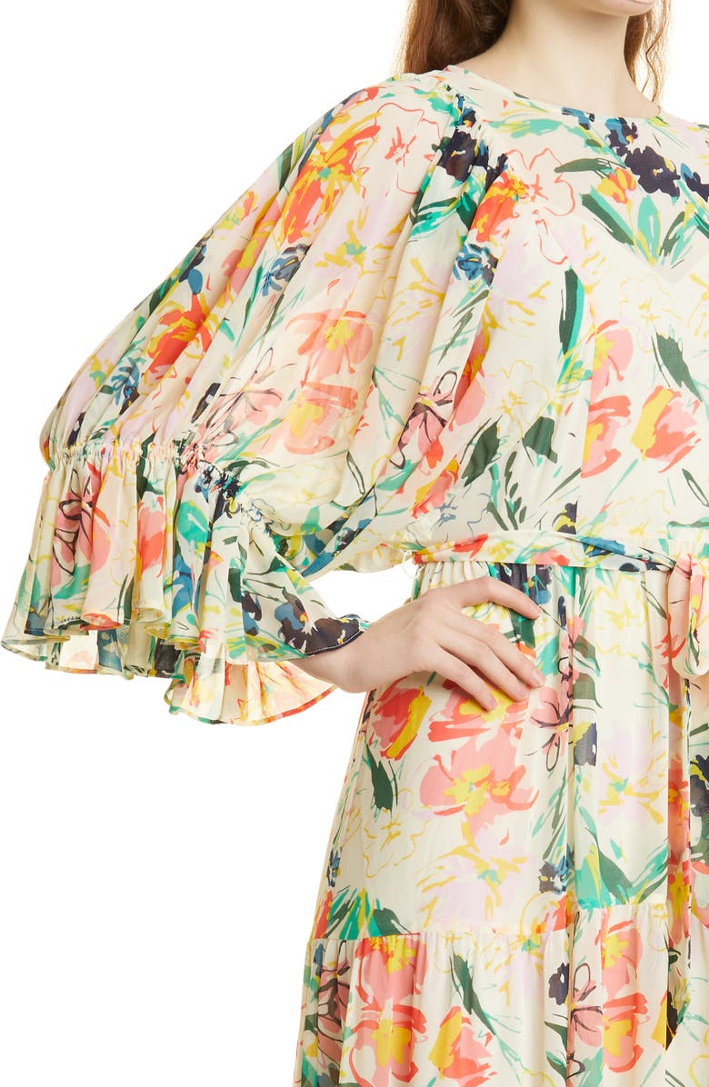 Ted Baker London Kyrie Long Sleeve Floral Maxi Dress, Alternate, color, 