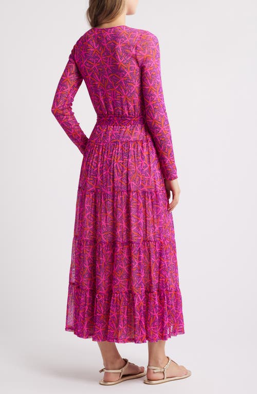 LILLY PULITZER LILLY PULITZER® IZABELLA PRINT LONG SLEEVE TIERED MAXI DRESS