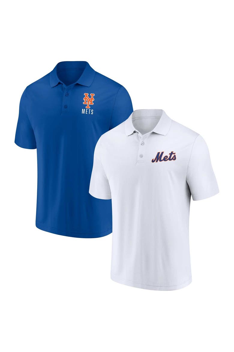 Men's Fanatics Branded Royal/White New York Mets Two-Pack Logo Lockup Polo Set, Main, color, Royal