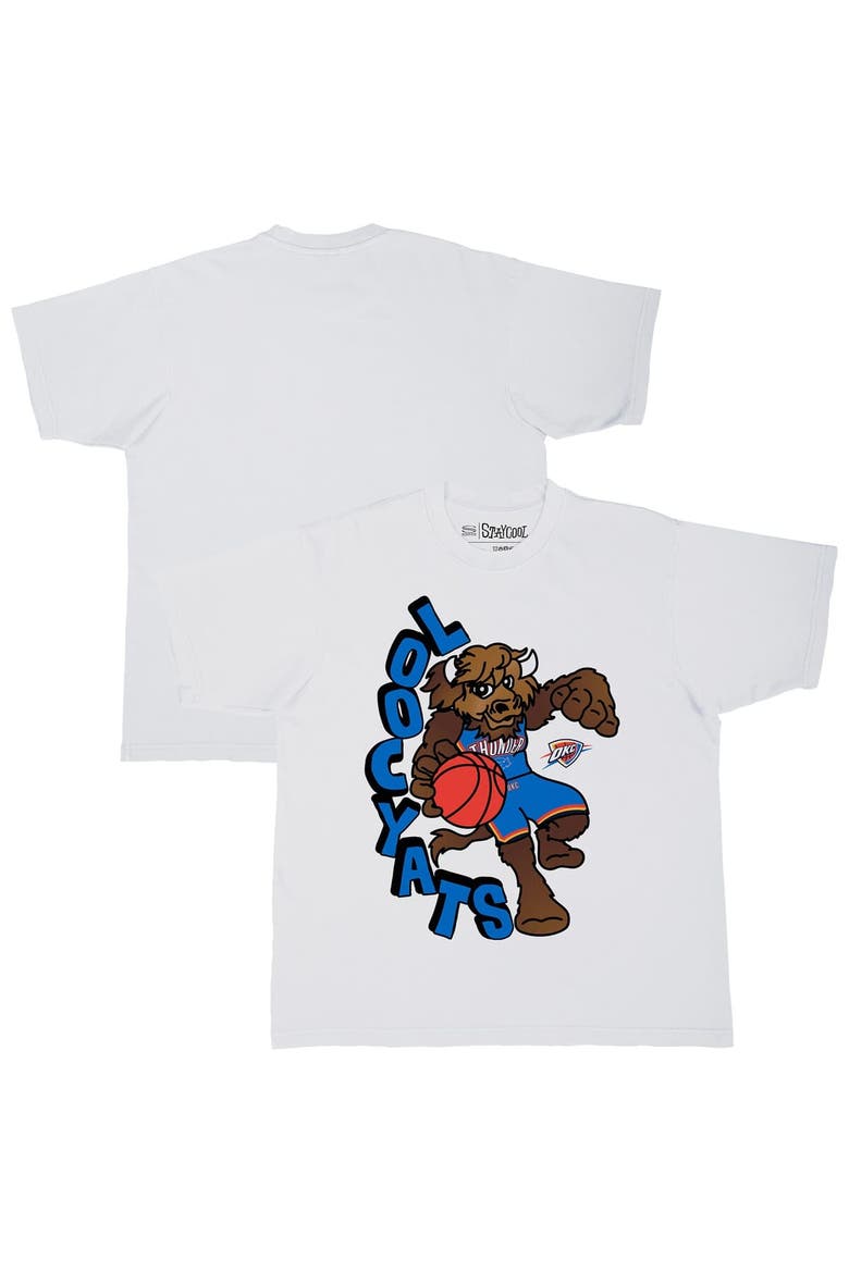 Men's Stadium Essentials White Oklahoma City Thunder NBA x Staycool Mascot Oversized T-Shirt, Main, color, White