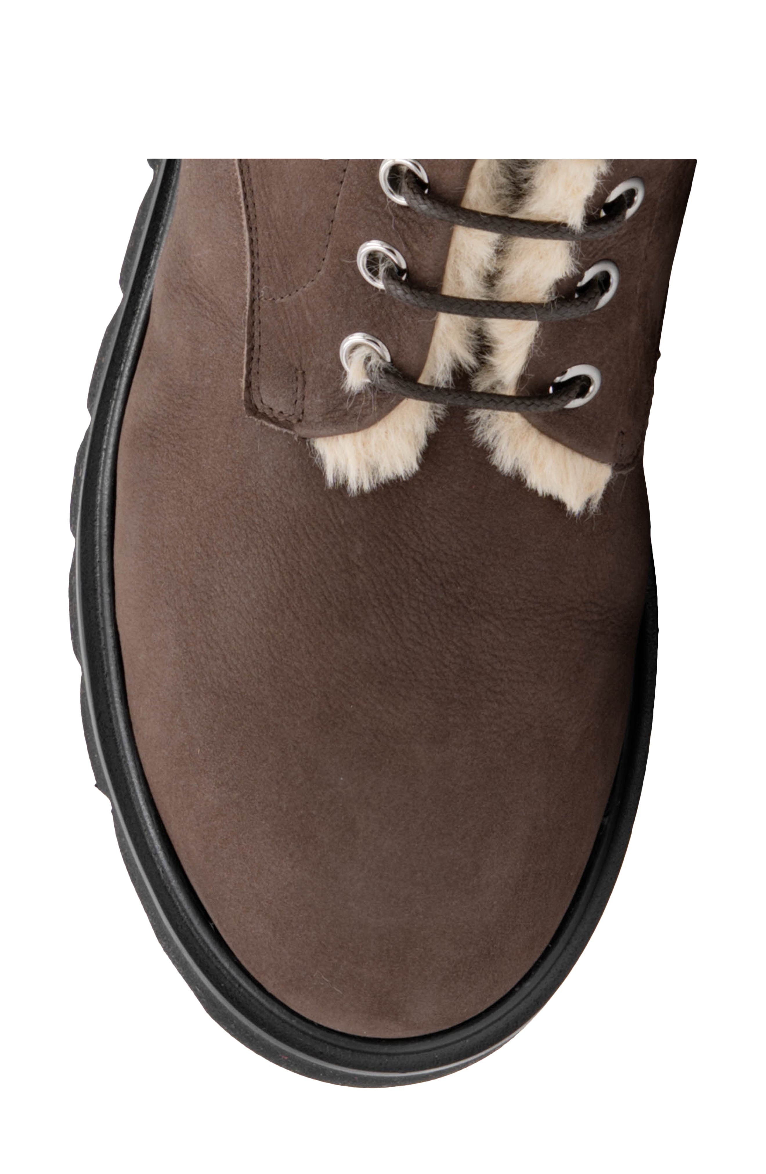 Amalfi by Rangoni Rivoli Faux Shearling Bootie, Alternate, color, Chocolate Long Beach