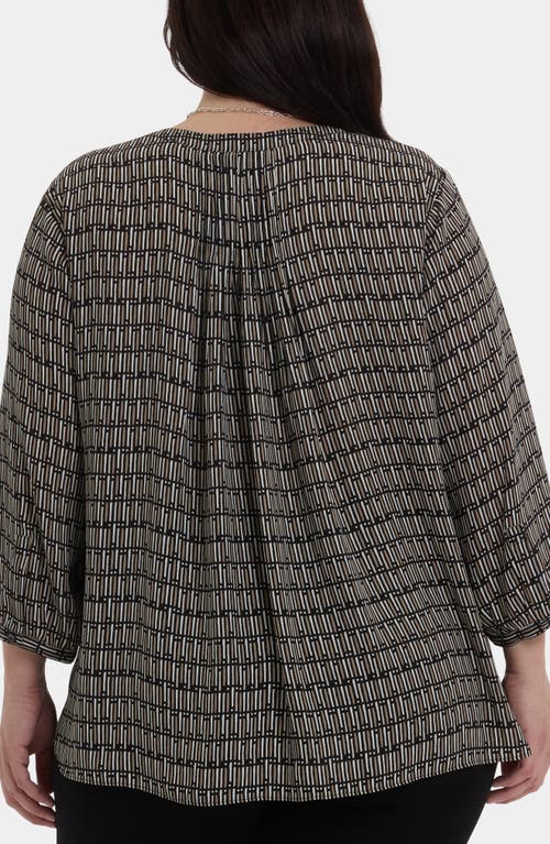 Nydj Pintuck Blouse In Black