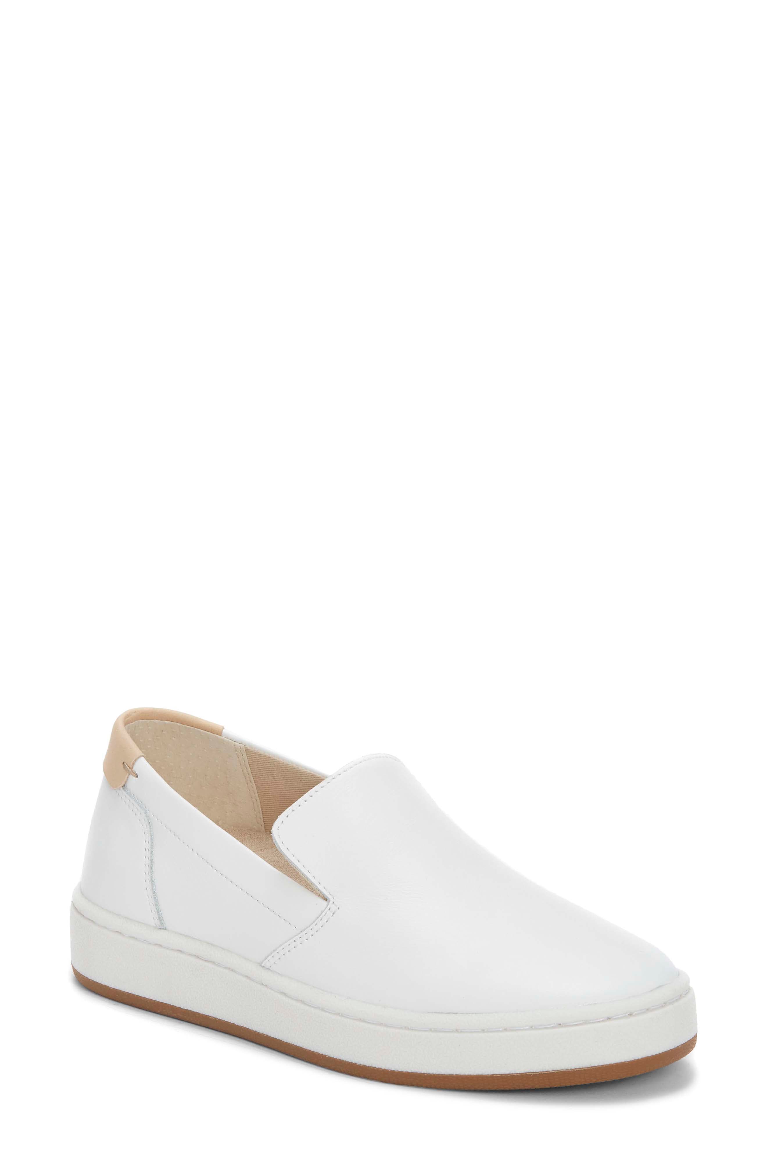 Hadie Slip-On Sneaker, Main, color, WHITE LEATHER
