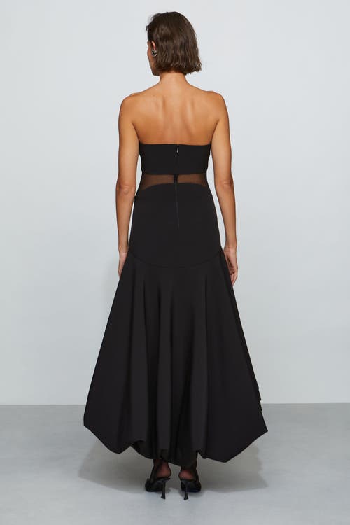 Et Ochs Daniella Strapless High-low Bubble Gown In Black