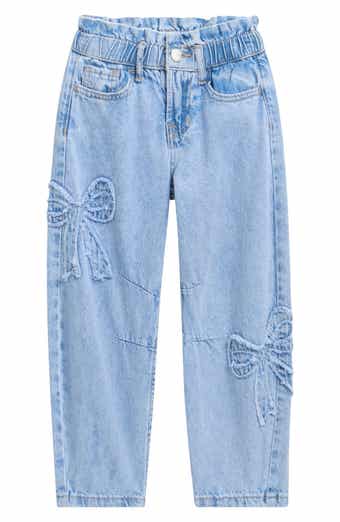 Kids' Bow Barrel Leg Jeans