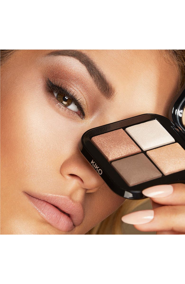 KIKO MILANO Bright Quartet Baked Eyeshadow Palette - 01 Warm Natural Tones, Alternate, color, 