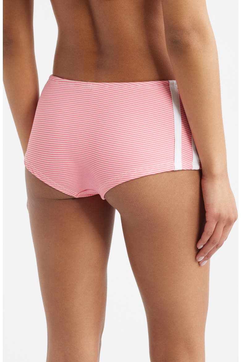 Belle Shortie Bikini Bottoms, Alternate, color, PINK STRIPE