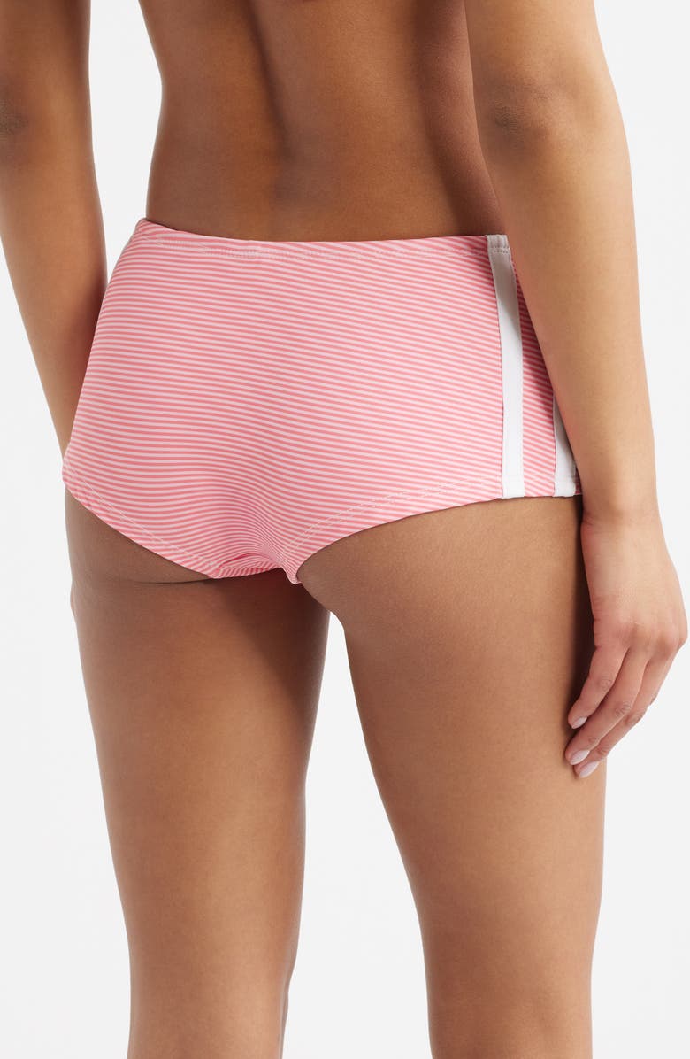 Bella Venice Belle Shortie Bikini Bottoms, Alternate, color, Pink Stripe