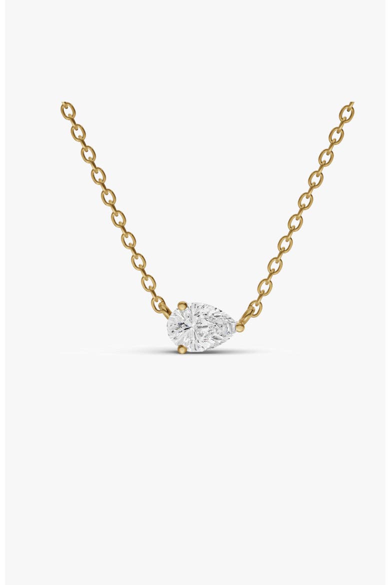 14K Gold 1 ct Lab Grown Pear Shape Diamond Pendant, Main, color, Yellow Gold