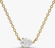 SEREIA OFFICIAL 14K Gold 0.75 ct Lab Grown Pear Shape Diamond Pendant