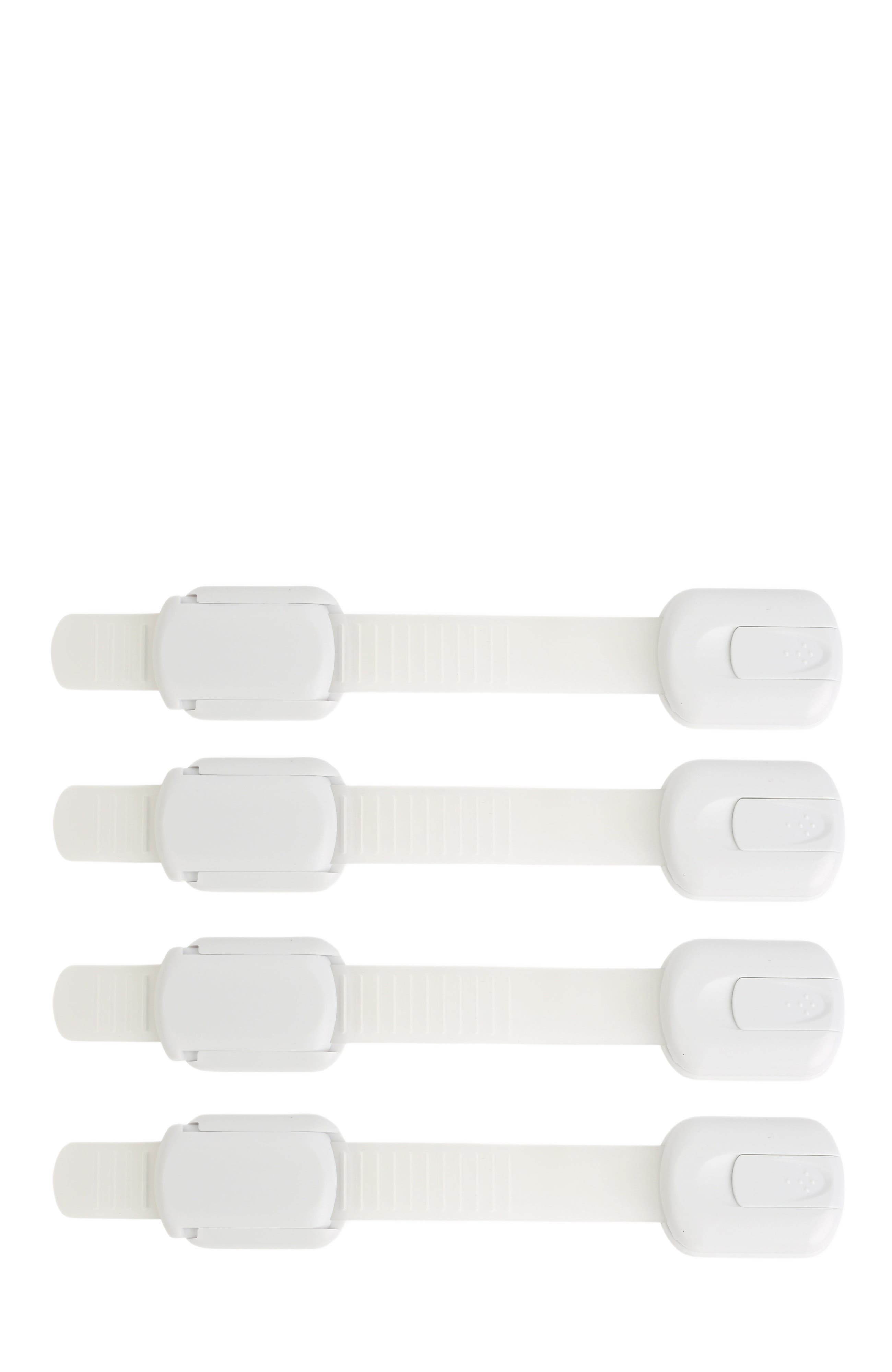 Jool Baby Multi-Use Safety Strap Locks Multi Use Strap Lock in White 12 Pack 