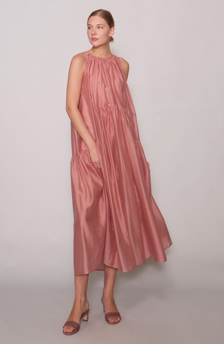 MELLODAY Pocket Tent Dress, Alternate, color, Dusty Rose