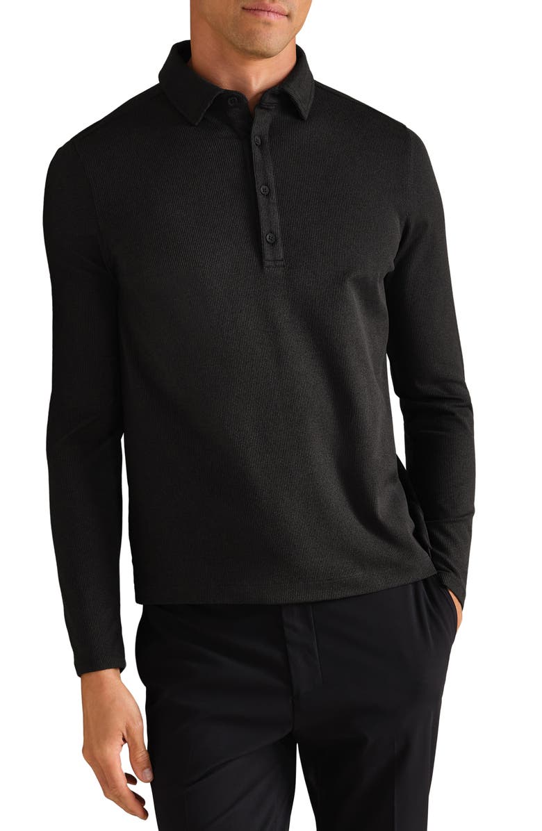 Rhone WFH Rib Midweight Polo, Main, color, Black