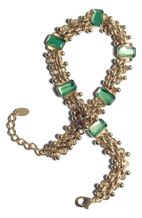 Crystal Link Statement Necklace