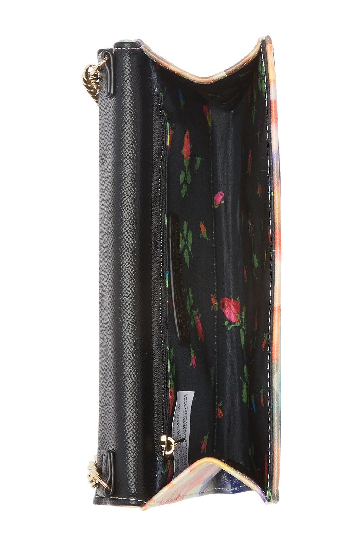Betsey Johnson Patterned Wallet with Chain Strap, Alternate, color, 