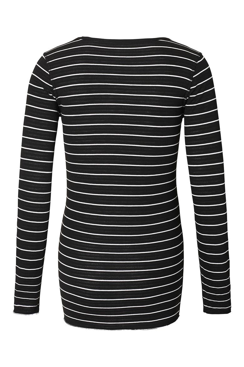 Ivy Stripe Maternity Shirt, Alternate, color, BLACK