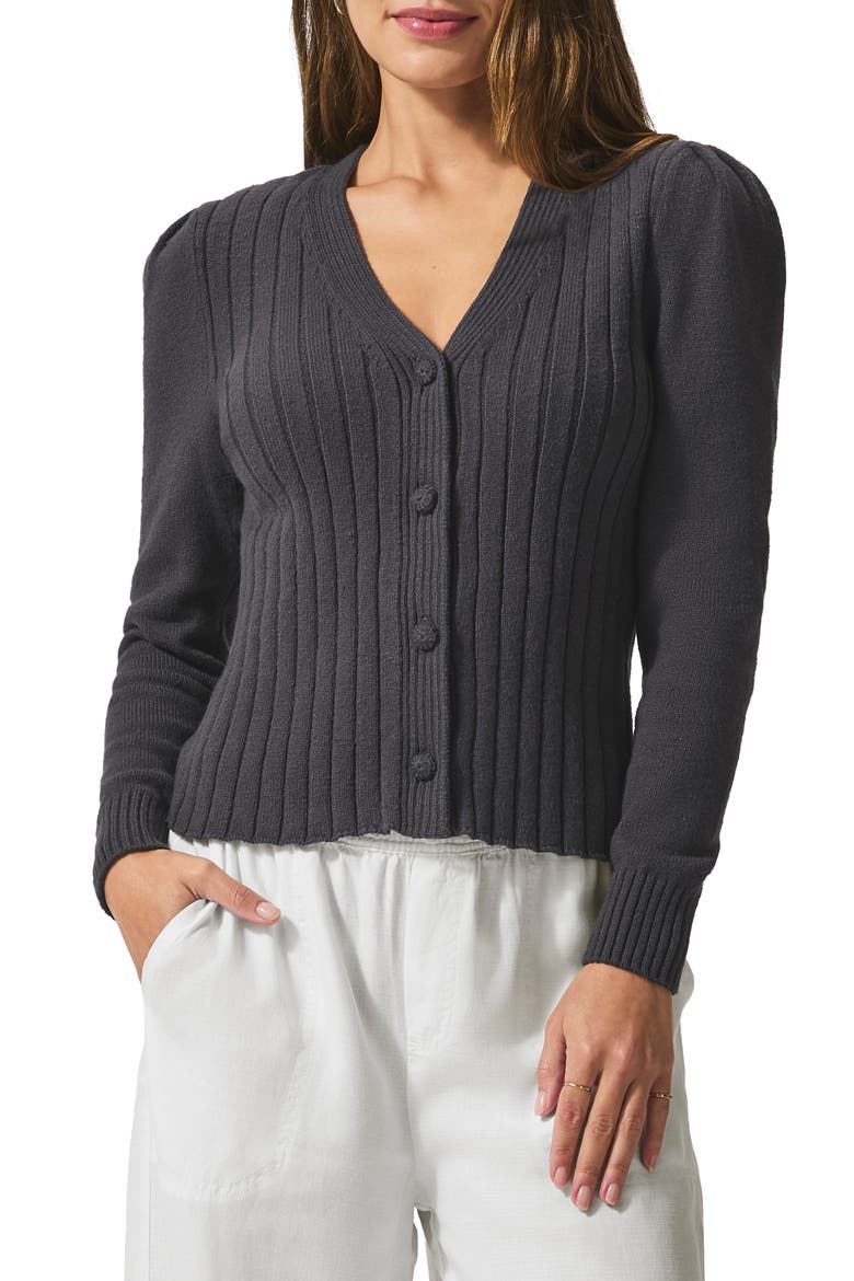 Jolie Rib Cardigan, Main, color, LEAD