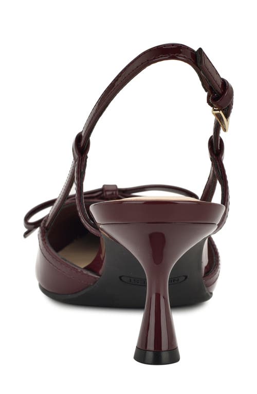 Nine West Reissa Slingback Pointed Toe Pump In Burgundy