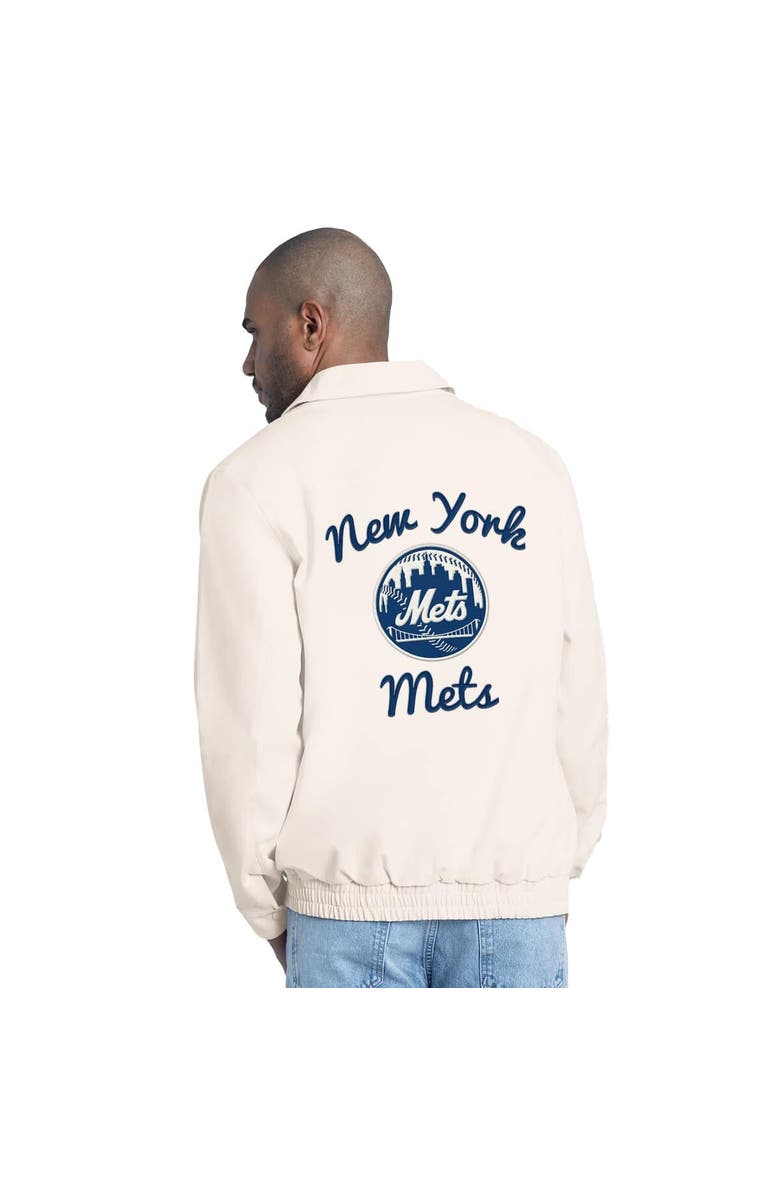 STARTER Men's Starter  White New York Mets Franchise Lightweight Full-Zip Jacket, Alternate, color, White