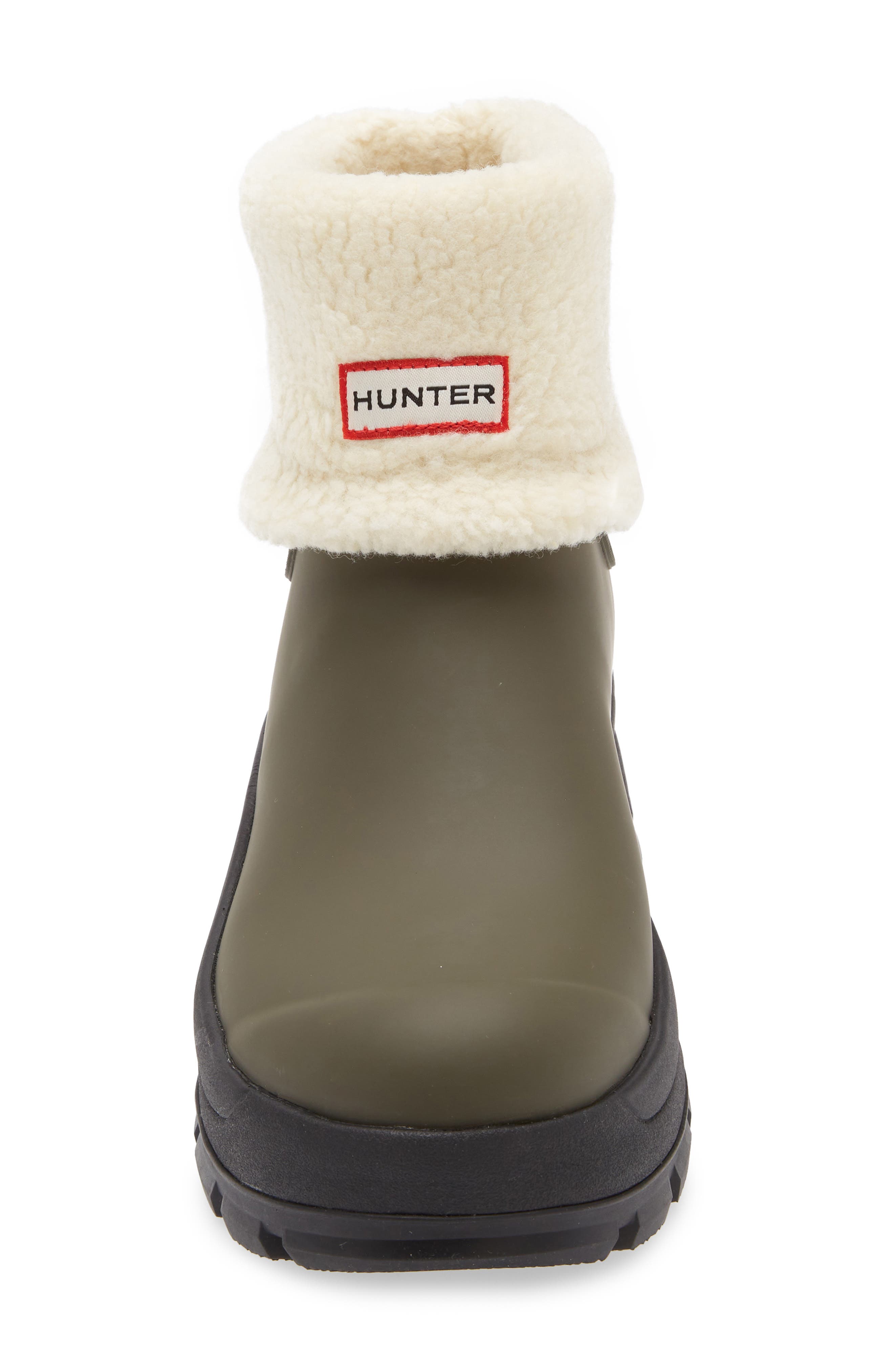 Hunter Esme Lug Sole Waterproof Snow Bootie, Alternate, color, Galloway Green