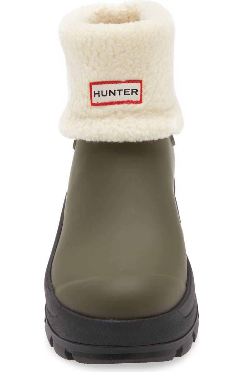 Hunter Esme Lug Sole Waterproof Snow Bootie, Alternate, color, Galloway Green