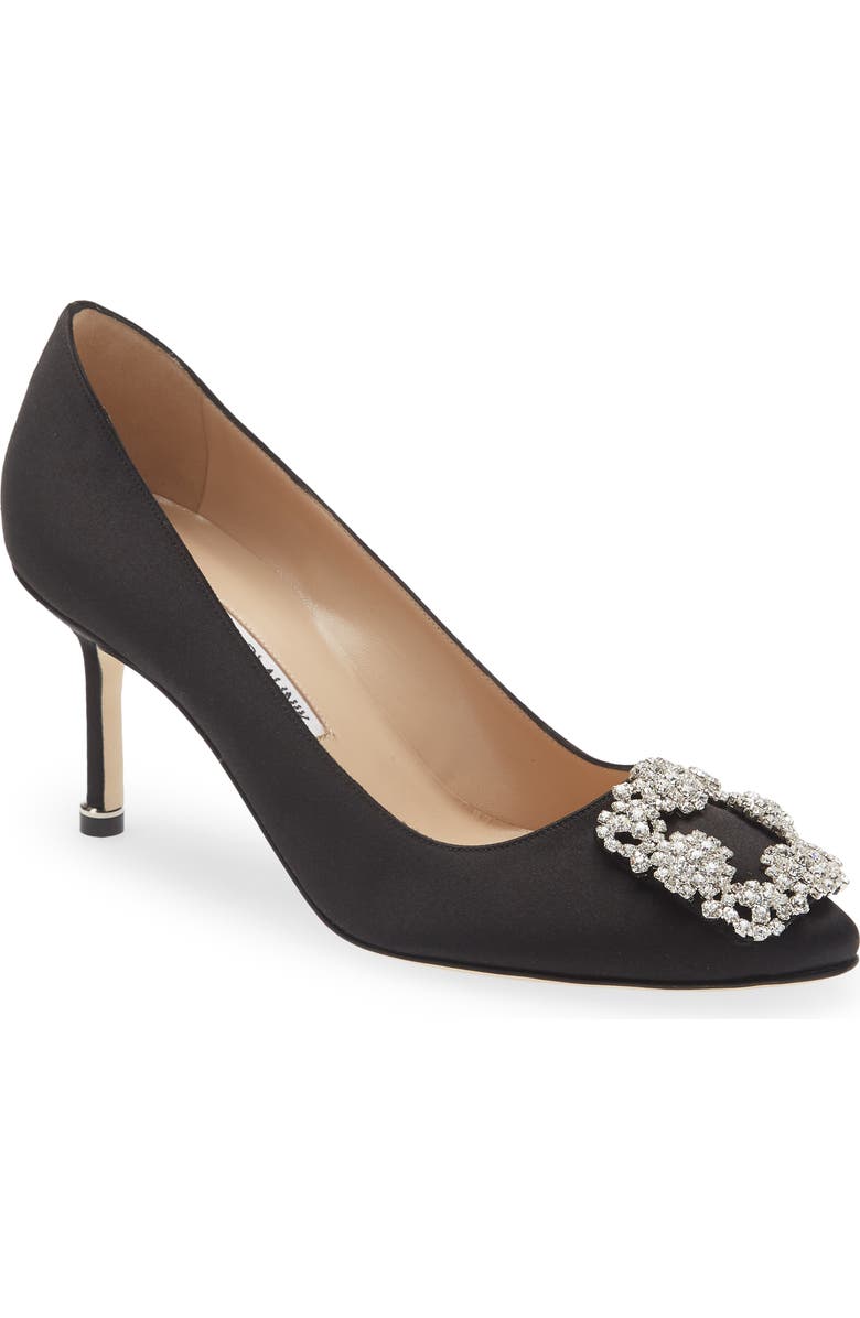 Manolo Blahnik Hangisi Pump, Main, color, Black