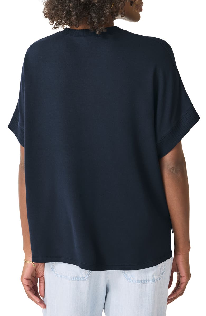 Splendid Supersoft Short Sleeve Sweatshirt, Alternate, color, Navy