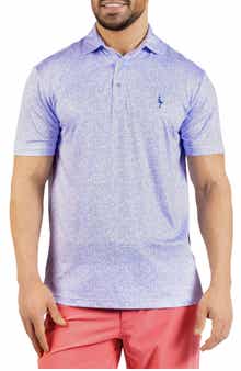 TailorByrd Abstract Maze Print Performance Polo