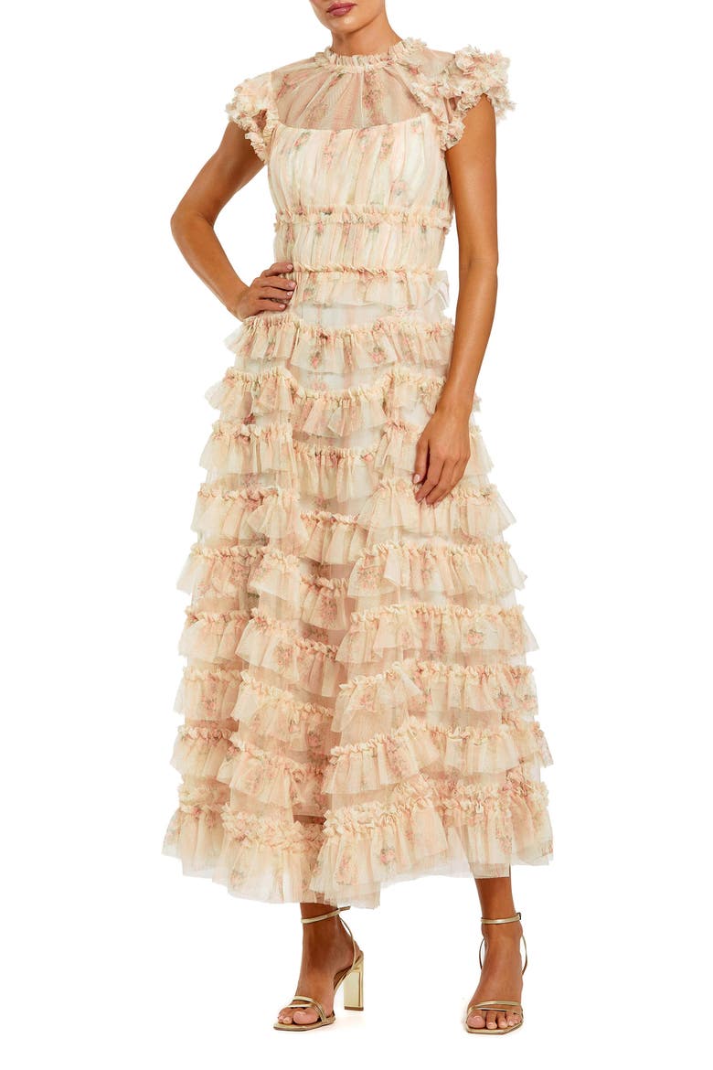 Beaded Short Sleeve Crew Neck Sheath Midi Dress, Main, color, Ivory Multi