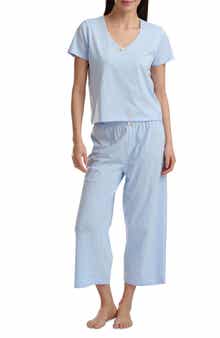 Splendid Star Print Cotton Jersey Pajamas