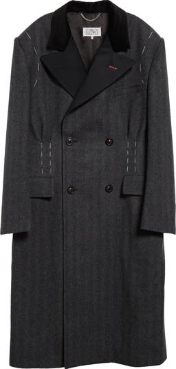 Maison Margiela Work in Progress Wool Herringbone Topcoat