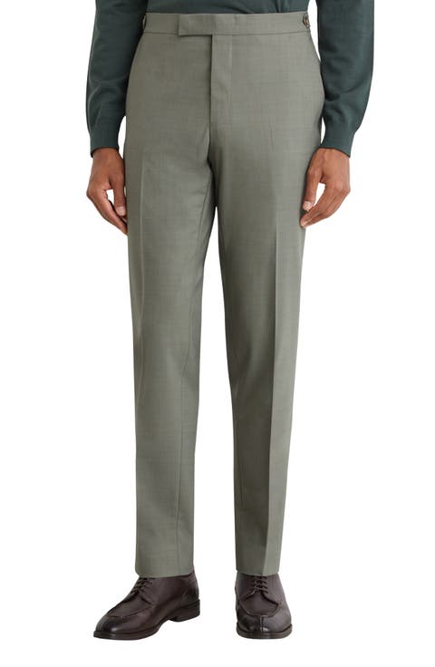 Grain Tailored Fit Wool Blend Suit Trousers