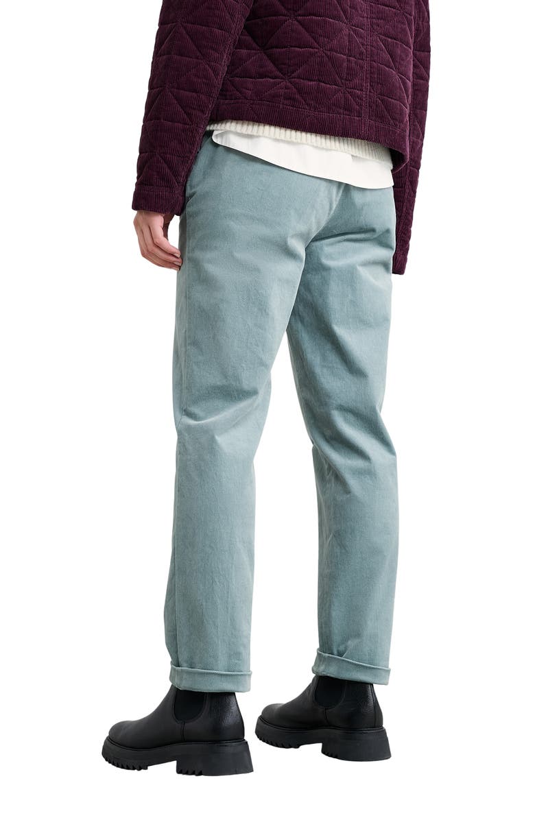 Seasalt Cornwall Crackington Sailor Button Ankle Pull-On Pants, Alternate, color, Lichen