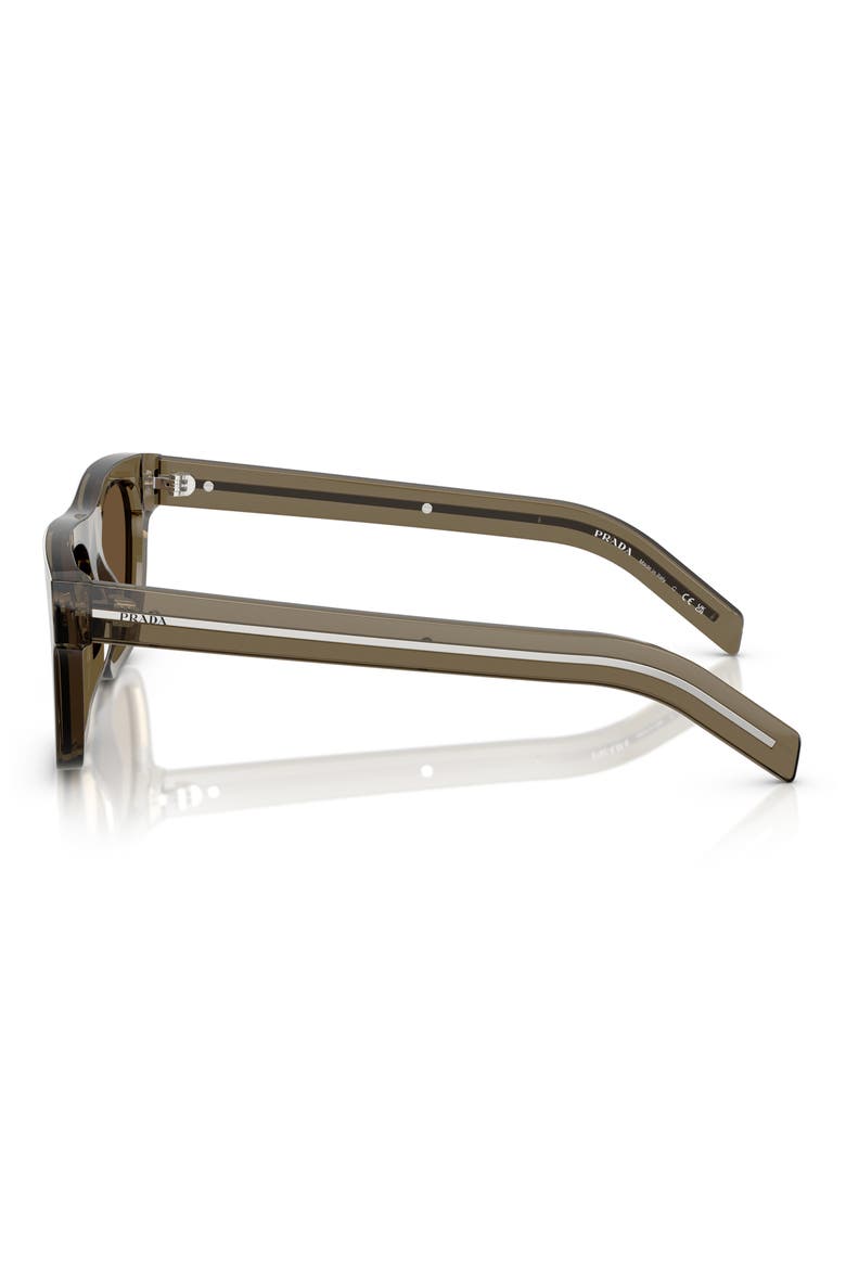 55mm Pillow Sunglasses, Alternate, color, DARK BROWN