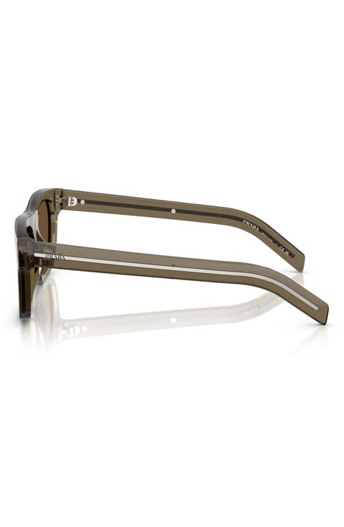 Prada Sonnenbrille Mit Metall-schild In Dark Brown