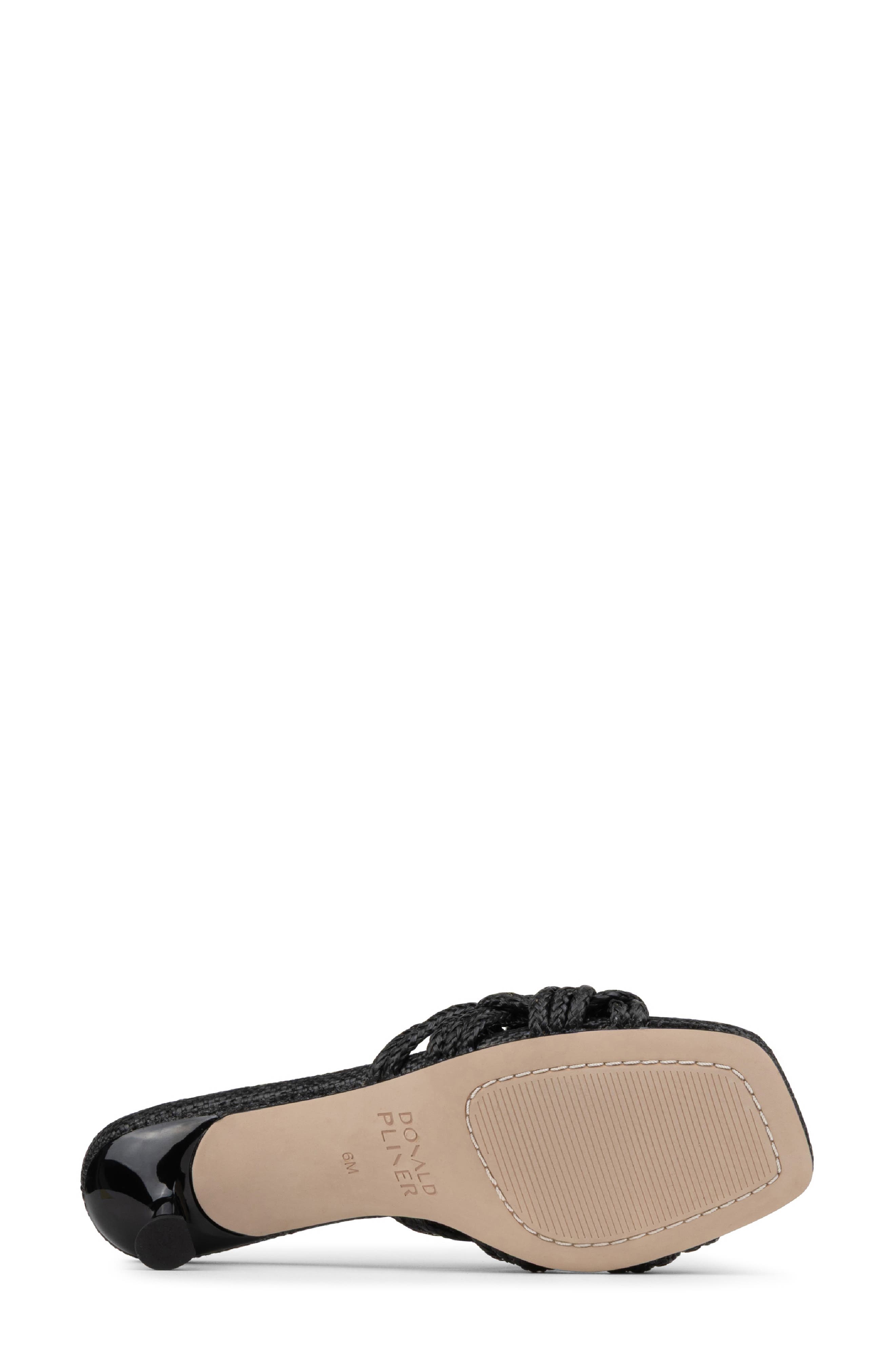 Donald Pliner Raffia Kitten Heel Slide Sandal, Alternate, color, Black