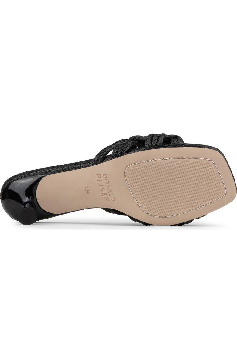 Donald Pliner Raffia Kitten Heel Slide Sandal, Alternate, color, Black