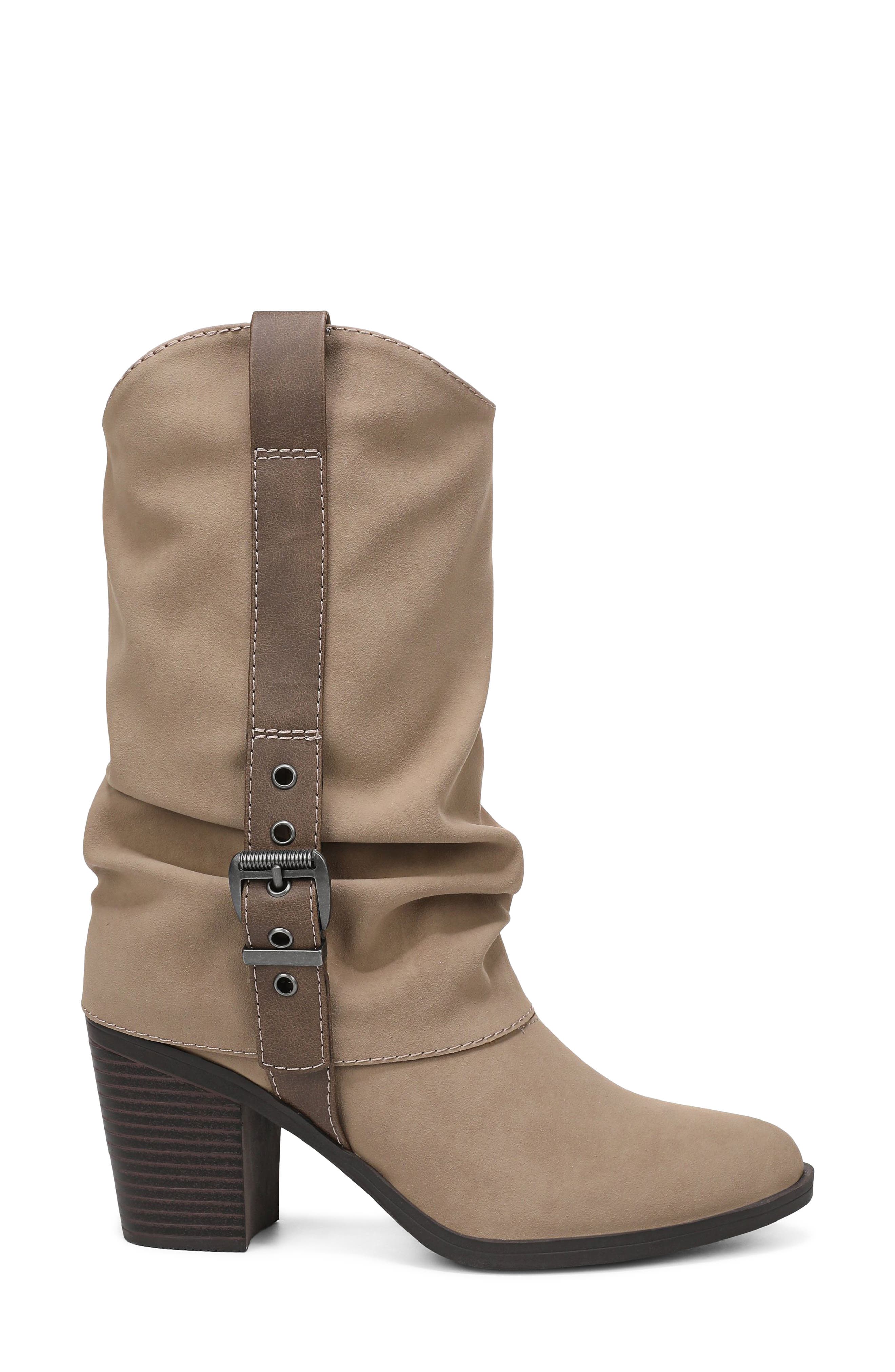 Carter Faux Leather Western Boot, Alternate, color, TAUPE FAUX SUEDE