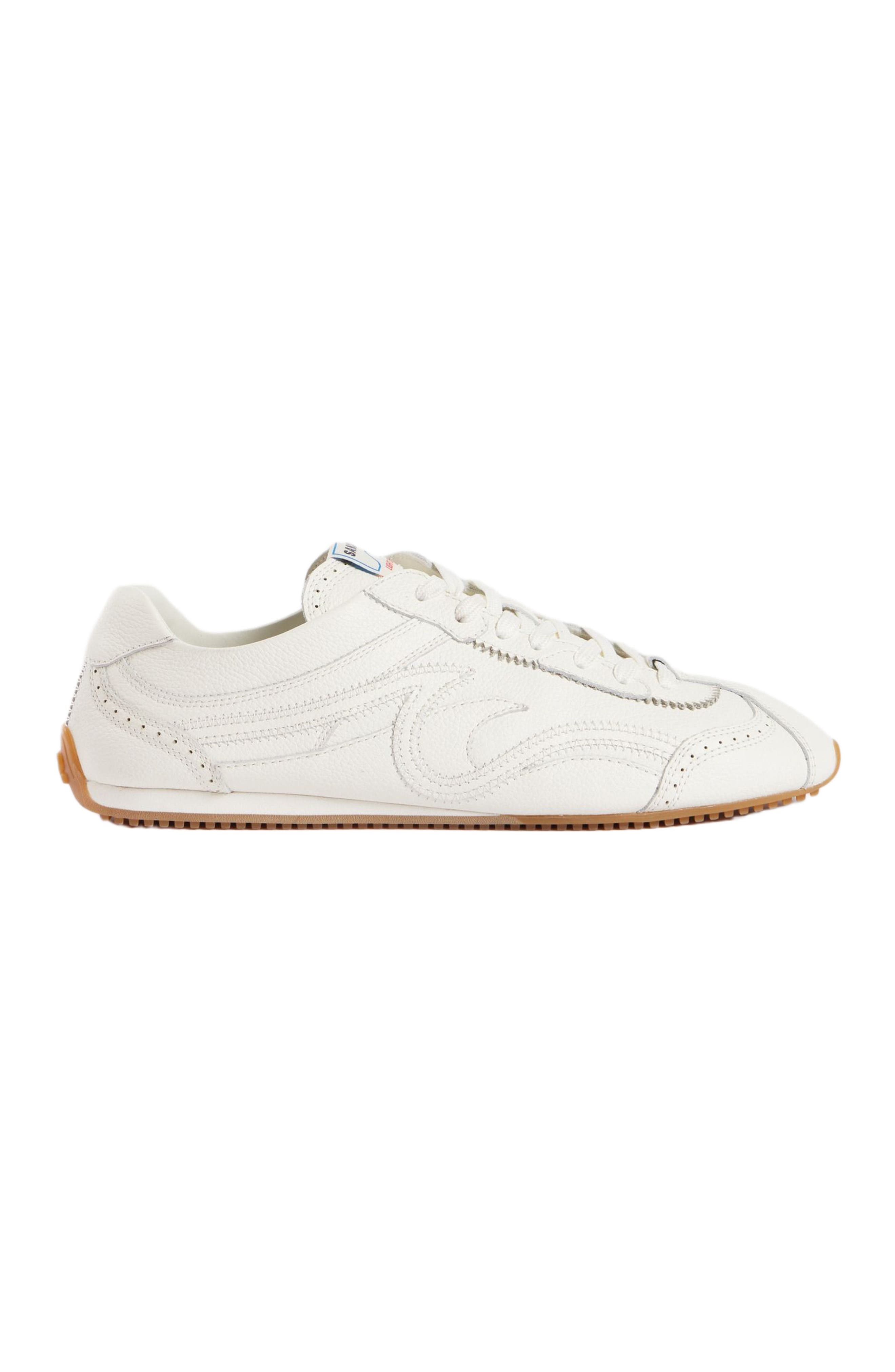 Light Wave leather trainers, Alternate, color, Ecru