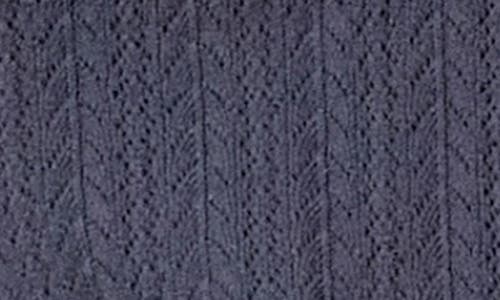 English Factory Crochet Short Sleeve Top In Navy Blue In Black