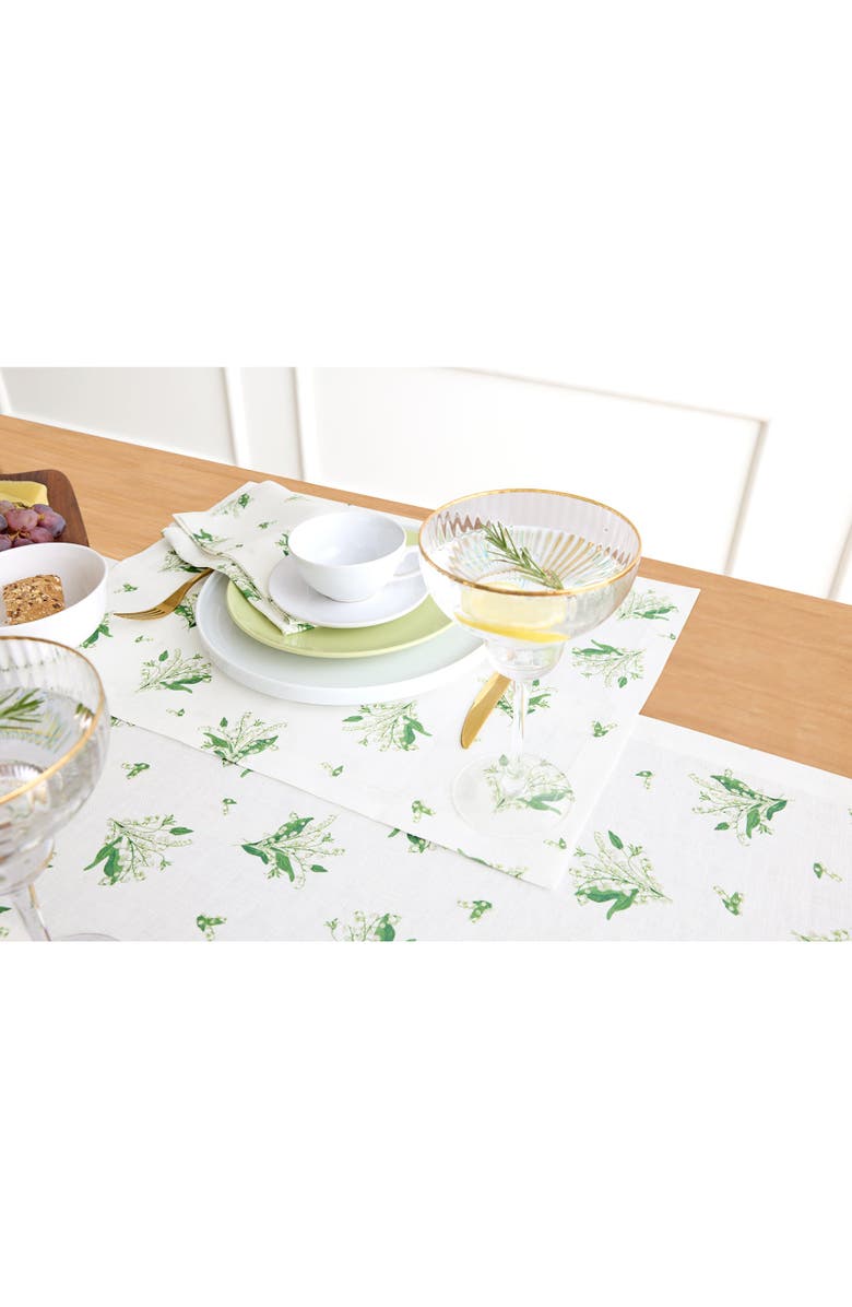 Solino Home Linen Placemats - Lily of the Valley, 14" x 19", Alternate, color, 