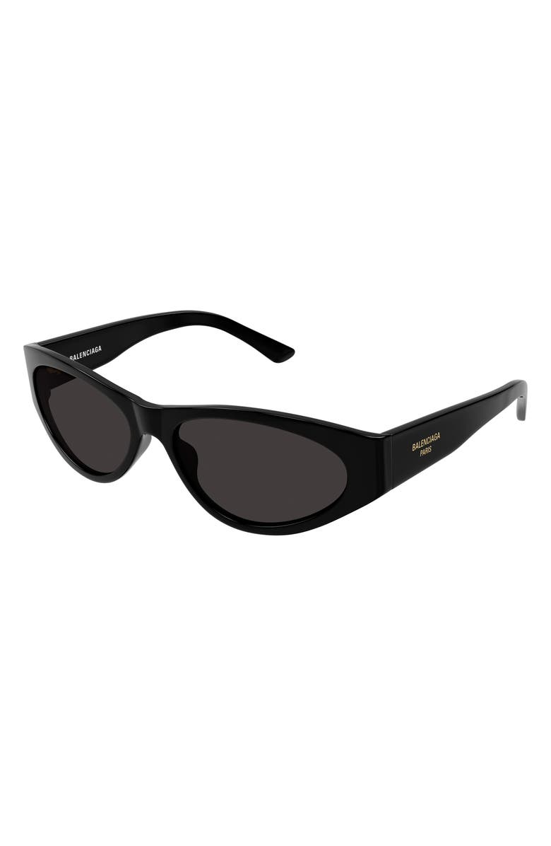 Balenciaga 60mm Oval Sunglasses, Alternate, color,