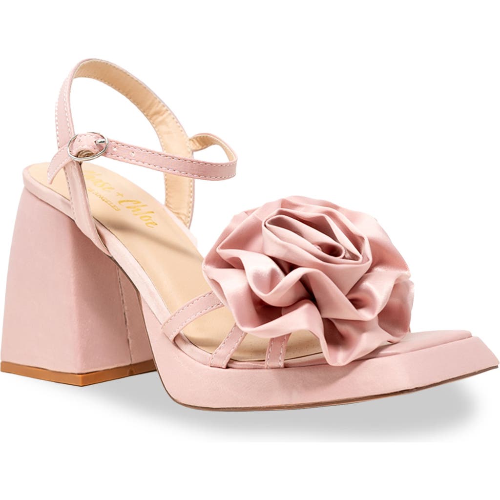 Chase & Chloe Chase And Chloe Danielle Rosette Platform Sandal