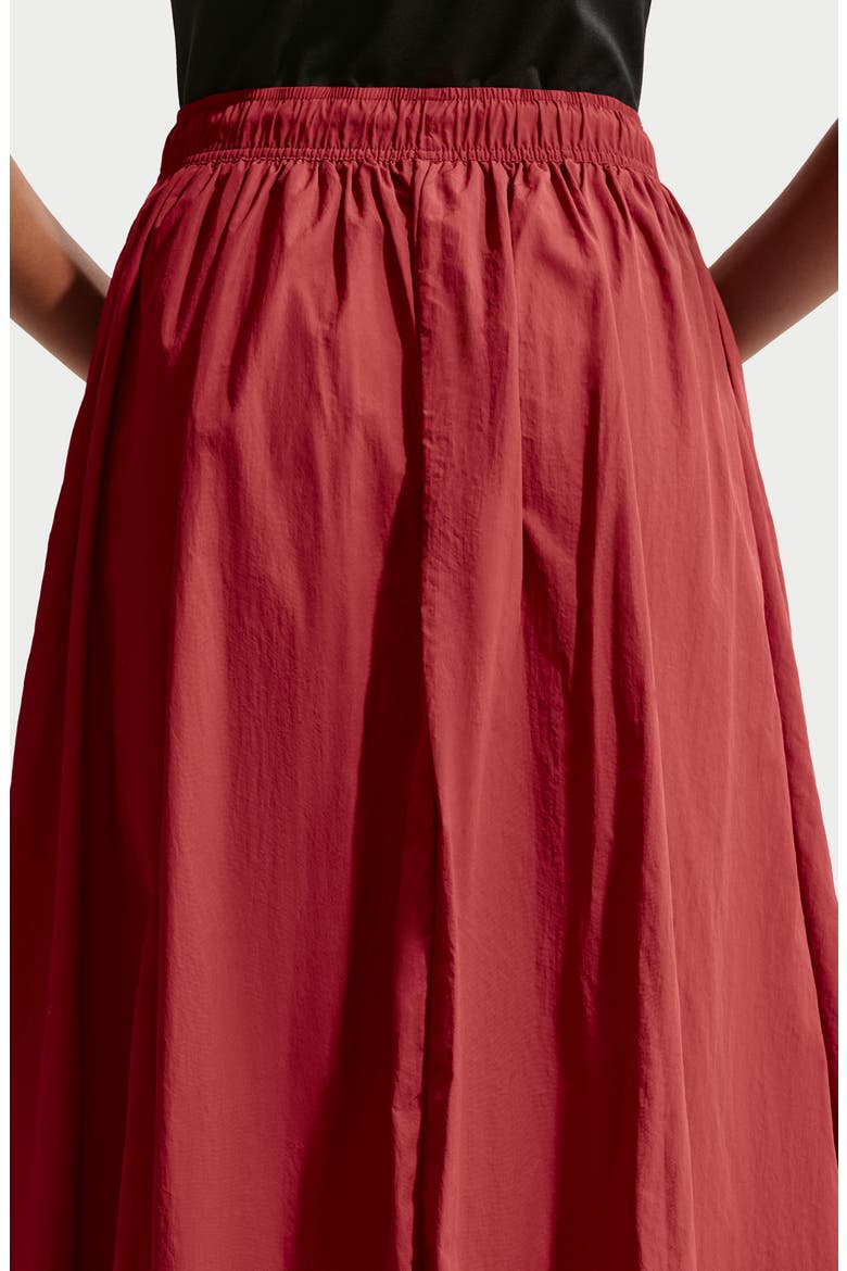 Sportswear Bubble Hem Water Repellent Midi Skirt, Alternate, color, 613 TEAM CRIMSON/CHALK