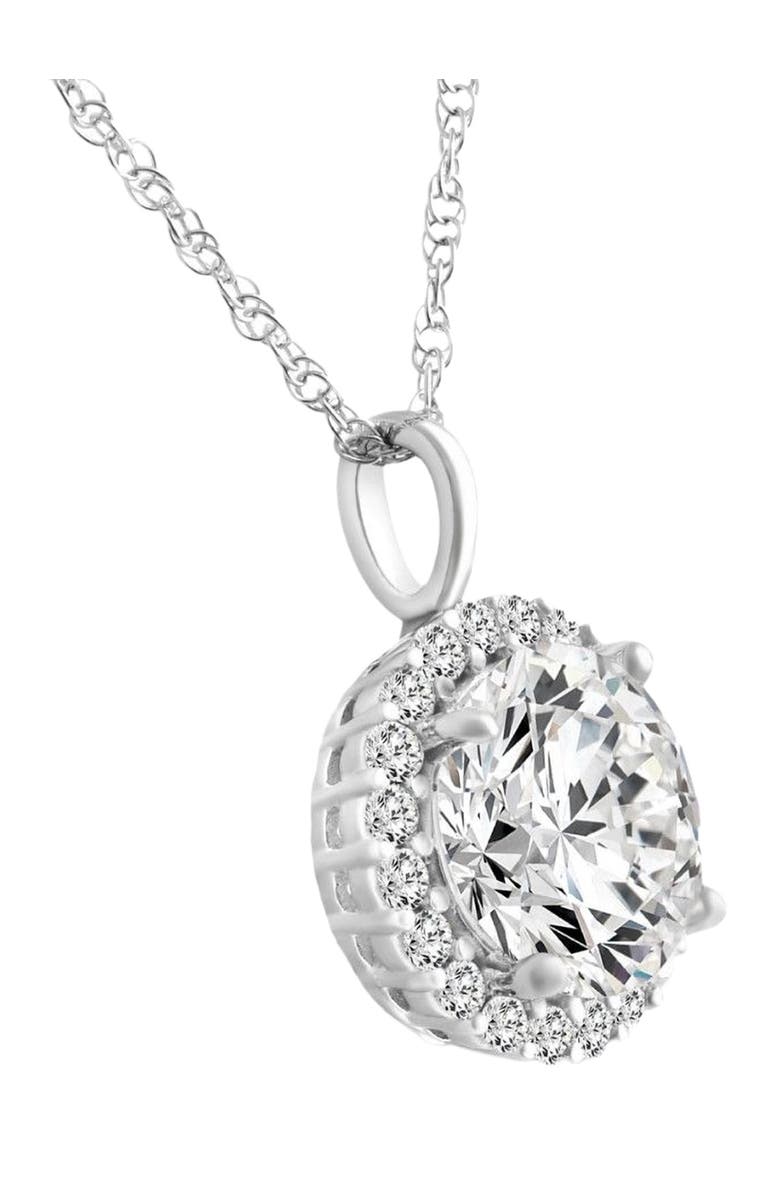 Bliss Diamond Certified 3 1/2Ct Halo Diamond Pendant 14k Gold Women
s Necklace Lab Grown, Alternate, color, White Gold