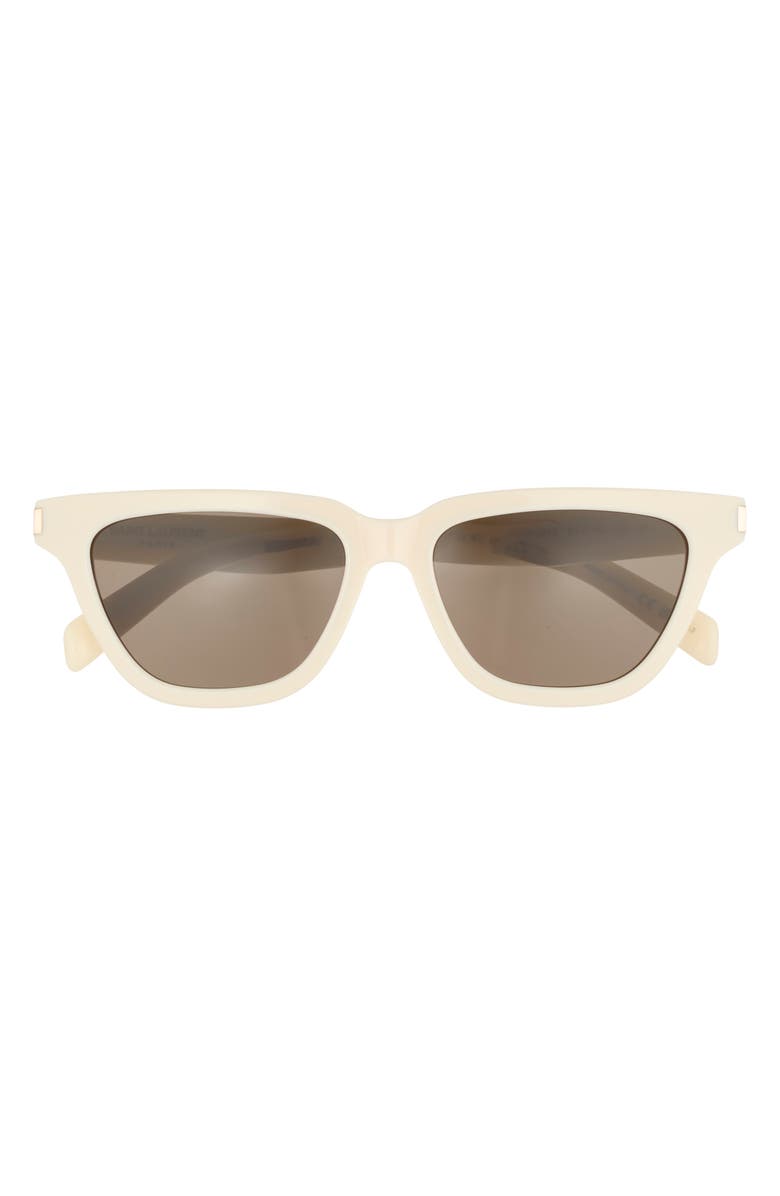 Saint Laurent 53mm Cat Eye Sunglasses, Main, color, Ivory Ivory Grey
